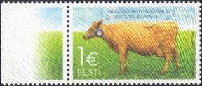 Estonia 2014 Native Cattle Herdbook/ Farming/ Animals/ Cows/ Nature 1v embossed (ee1220)