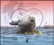 Estonia 2015 Grey Seal/ Nature/ Animals/ Marine/ Wildlife/ Conservation/ Environment/ Hearts 1v m/s (ee1055)