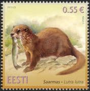 Estonia 2015 Otter/ Animals/ Wildlife/ Nature/ Conservation 1v (ee1049)