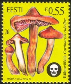 Estonia 2015 Poisonous Fungi/ Mushrooms/ Plants/ Nature 1v (ee1006)