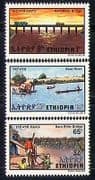 Ethiopia 1981 Baro River Bridge / Transport / Bus / Truck / Construction 3v set n29013