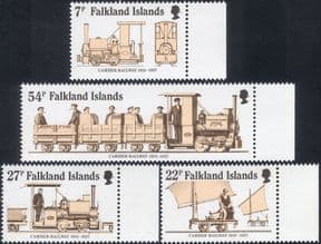 Falklands 1984  Camber Railway 70th/ Narrow Gauge/ Steam Engines/ Trains  4v set  (s703j)