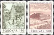 Faroe Islands (Faroes) 1978 Buildings/ Architecture/ Library/ Libraries/ Books 2v set (n32540)
