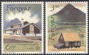 Faroe Islands/ Faroes 1990 Europa/ Post Office Buildings/ Architecture/ Views 2v set (n21104)