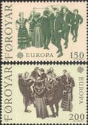 Faroes 1981 Europa/ Traditional Dances/ Dancers/ Dancing/ Music 2v set (ex1073)