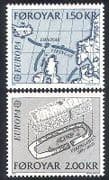 Faroes 1982 Vikings / Europa / Map / Building 2v set (n23882)