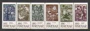Faroes 1984 Fairy Tale / Folk Stories / Animated / Art / Woodcuts / Birds / Ox 6v stp n20244