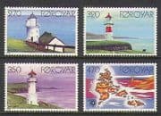 Faroes 1985 Lighthouses/ Maritime/ Safety/ Buildings/ Architecture/ Maps 4v (n20247)