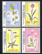 Faroes 1988 Flowers / Nature / Orchid / Plants 4v set b5246