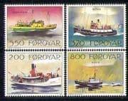 Faroes 1991 Mail Ships / Boats / Transport 4v set (n28156)