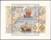 Faroes 1992 Europa/ Christopher Columbus/ Eriksson/ Vikings/ Boats/ Sailing/ Maps 2v m/s (n28157a)