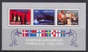 Faroes 1993 Music / Instruments / Flags 3v m / s (n23601)