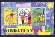 Faroes 1996 Children's Art / Animation / StampEx m / s n32379