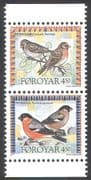 Faroes 1997 Birds/ Nature/ Wildlife/ Bullfinch/ Redpoll 2v set bklt pr (b281a)