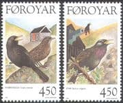Faroes 1998 Birds / Nature / Wildlife / Blackbird/ Starling 2v set (b287)