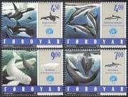 Faroes 1998 IYO/ Year of Ocean/ Whales/ Dolphins/ Nature/ Marine/ Wildlife/ Conservation/ Environment 4v set (b3283)
