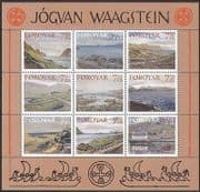 Faroes 2005 Art / Paintings / Landscapes / Church / Buildings / Mountains 9v m / s n34315