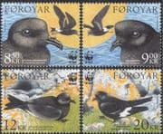 Faroes 2005 WWF/ Storm Petrels/ Birds/ Nature/ Wildlife/ Conservation 4v set (n14523)