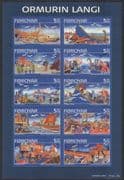 Faroes 2006 Ballads/ Literature/ Viking Longship/ Boats/ Soldiers/ Battle 10v sheetlet (m/s) n34318