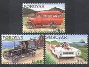 Faroes 2011 Vintage Cars / Bus / Truck / Motors / Motoring / Transport 3v set (n37990)