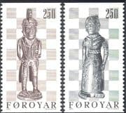 Faroes/ Faroe islands 1983 Chess/ Sports/ Board Games/ Chessmen/ Pieces 2v set ex bklt (n25356)