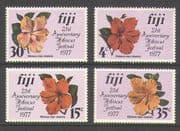 Fiji 1977  Hibiscus Festival/ Flowers/ Plants/ Nature  4v set  (n21410)