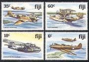 Fiji 1981 Military Aircraft / Planes / WWII / Flying Boat / Aviation / Transport 4v n39974