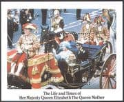 Fiji 1985 Queen Elizabeth Queen Mother/ Royalty/ Coach/ Horses/ Transport m/s n41743