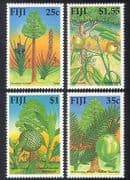 Fiji 1990 Trees / Fruit / Plants / Nature / Timber / Industry / Commerce 4v set (n40467)