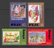 Fiji 1998 Christmas / Trees / Donkey 4v set (n20118)