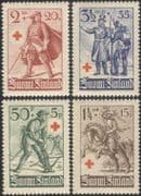 Finland 1940 Red Cross/ Health/ Welfare/ Medical/ Military/ Uniforms 4v set (n45262)