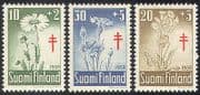 Finland 1959   Tuberculosis / TB/ Medical/ Health/ Flowers/ Nature  3v set  (n31472)