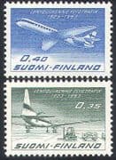Finland 1963 Planes / Civil Aviation / Aircraft / Transport / Business 2v set (n40966)