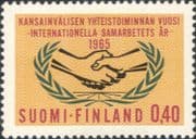 Finland 1965 ICY/ IYC/ Co-operation Year/ Handshake/ Hands/ Animation 1v (n43007m)
