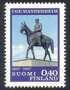 Finland 1967 General Mannerheim / Statue / Horse / Military / Soldier / Army 1v (n40968)