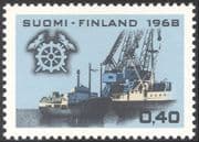 Finland 1968 Chamber of Commerce/ Ships/ Cranes/ Docks/ Nautical/ Industry/ Business/ Transport 1v (n23802)