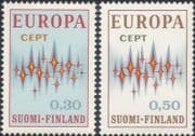 Finland 1972 Europa/ CEPT/ Communications/ Animation 2v set (ex1109)
