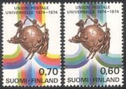 Finland 1974 UPU/ Universal Postal Union/ Communication/ Sculpture 2v set (s333n)