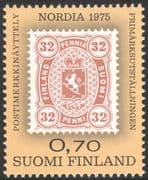 Finland 1975 "Nordia '75" Exhibition/ Stamp-on-Stamp/ StampEx/ S-on-S/ Lion/ Heraldry 1v (n23802d)
