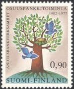 Finland 1977 Banks/ Money/ Commerce/ Industry/ Tree/ Birds/ Animation 1v (n13607f)