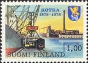 Finland 1978 Kotka 100th/ Ship/ Harbour/ Steam Trains/ Dock Crane/ Factory 1v (n43007u)