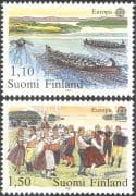 Finland 1981 Europa/ Festivals/ Dance/ Dancing/ Rowing/ Boats/ People 2v set (s333d)