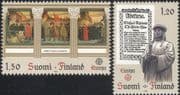 Finland 1982 Europa/Statue/Book/Painting/Artists/Art/Printing 2v set (n19580y)