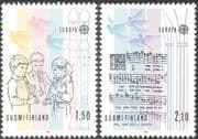 Finland 1985 Europa/ Music/ Musicians/ Musical Score/ People/ Composers 2v set (s333b)