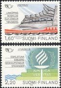 Finland 1986 Buildings/ Torch/ Architecture/ Nordic Postal Co-operation 2v set (n19580z)