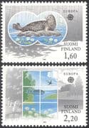Finland 1986 Europa/ Seals/ Animals/ Birds/ Pollution/ Environment/ Nature 2v set (s333k)