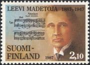 Finland 1987 Leevi Madetoja/ Composers/ Music/ Musicians/ Musical Score 1v (n19580x)