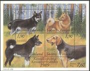 Finland 1987 Working Dogs/ Animals/ Nature/ Pets/ Kennel Club 4v m/s (s338)