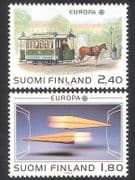 Finland 1988 Europa / Communications / Horse / Tram / Transport / Computer 2v set (n39080)