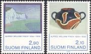 Finland 1991 Alfred Finch/ Artist/ Art/ Paintings/ Painter/ Vase/ Ceramics/ Pottery 2v set (n19580t)